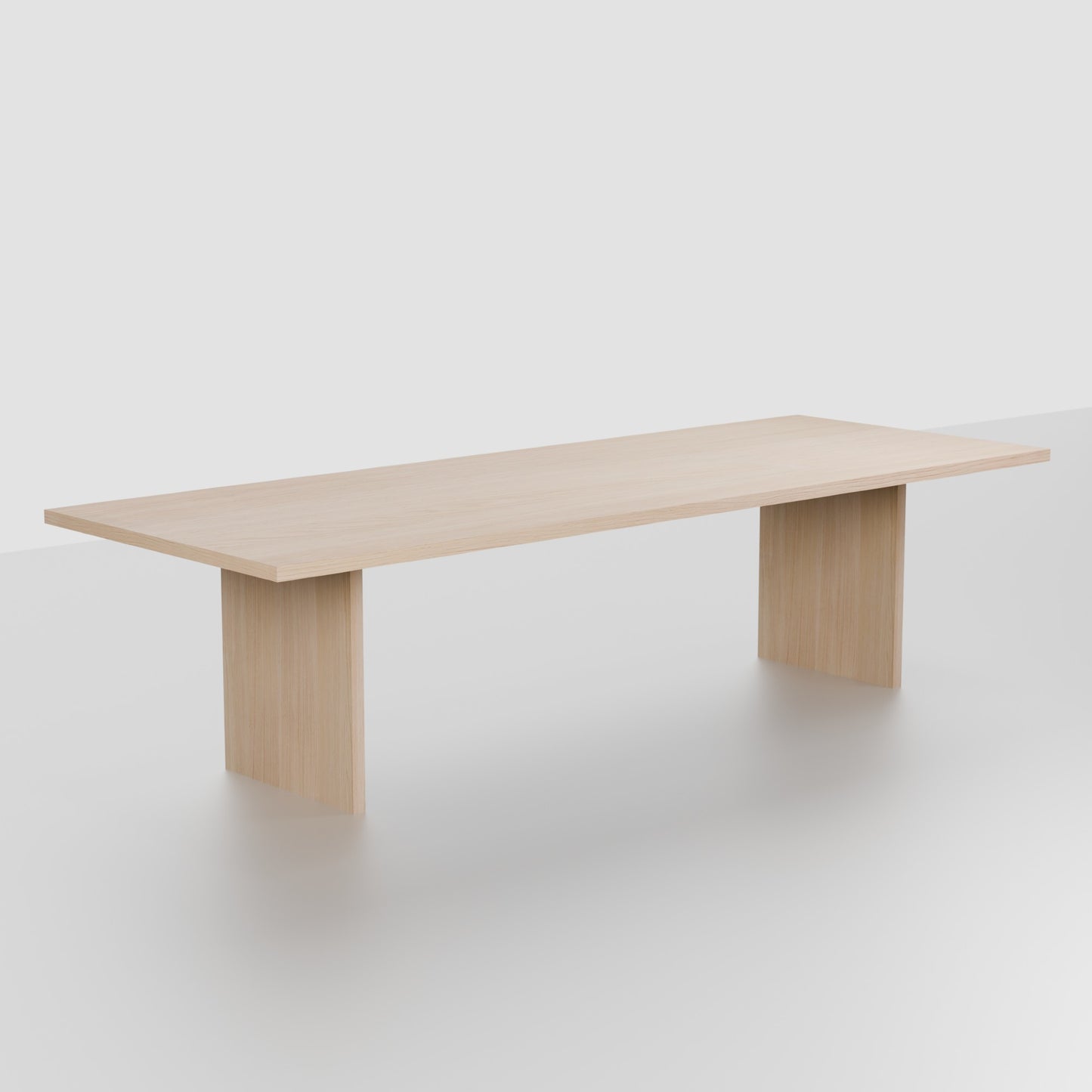 No Fuzz – Eiken Fineer Eettafel – Rechthoekig – Rechte Rand – Naturel Lak