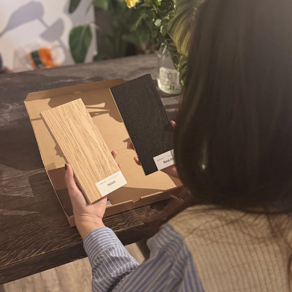 Eikenhouten kleurstalen