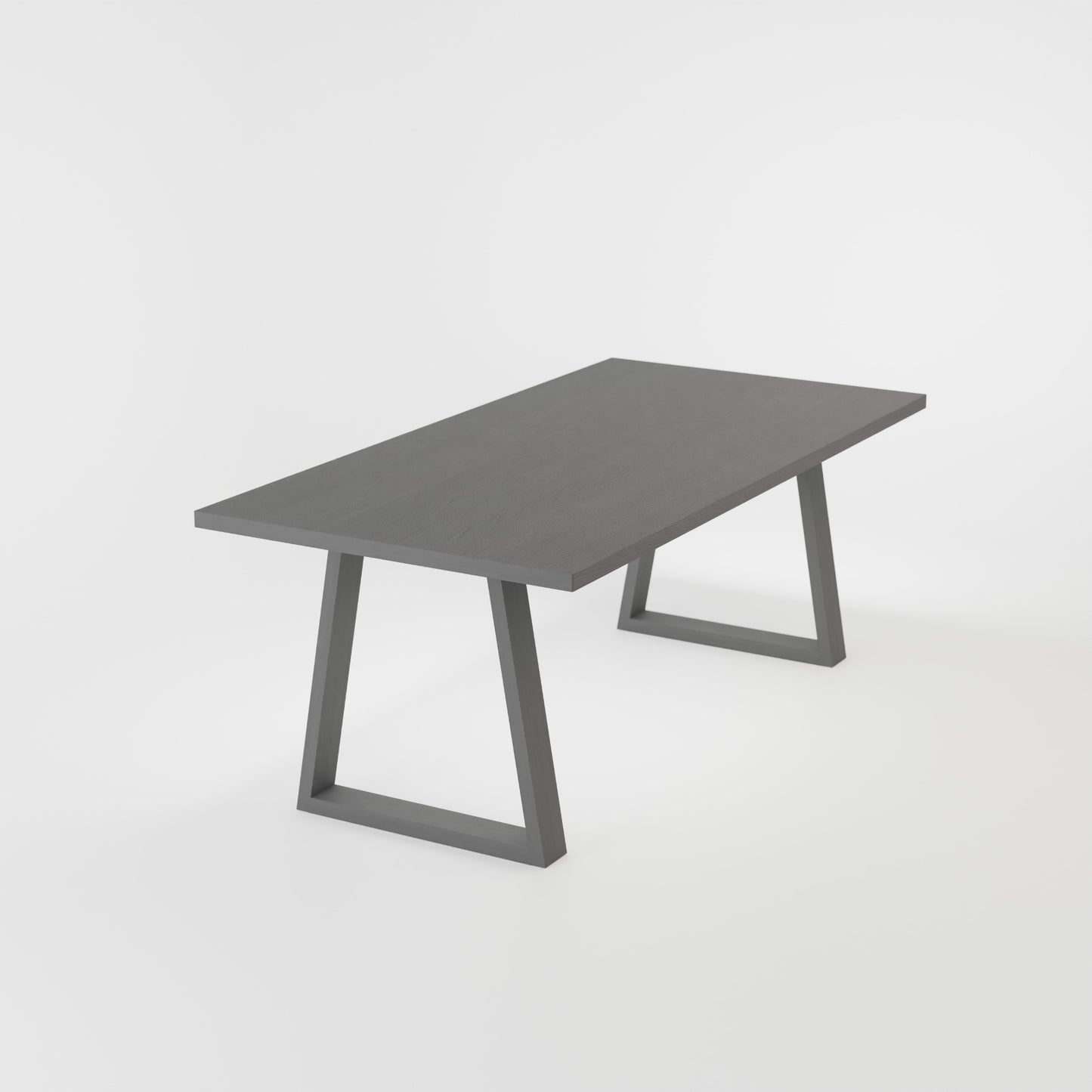 Eikenhouten Tafel -  Classic Line - Trapezium Poot - Black Bold