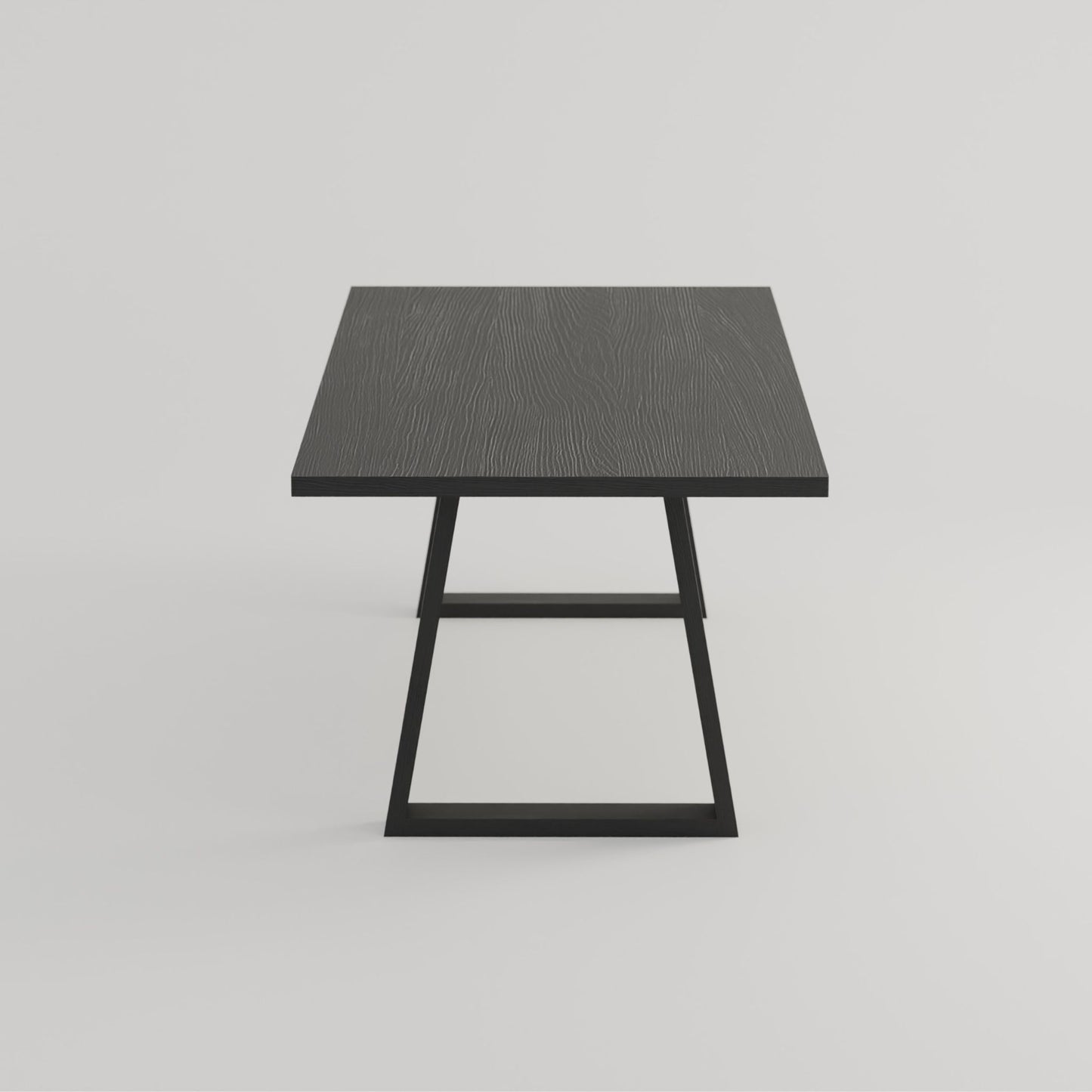 Eikenhouten Tafel -  Classic Line - Trapezium Poot - Black Bold