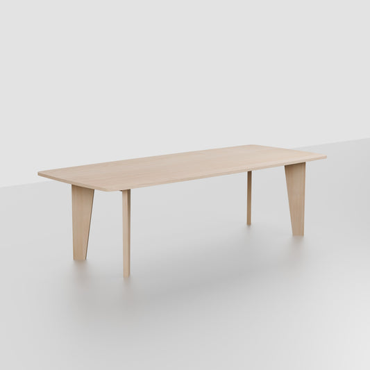 Lumiere – Eiken Fineer Eettafel – Ton – Rechte Rand – Naturel Lak