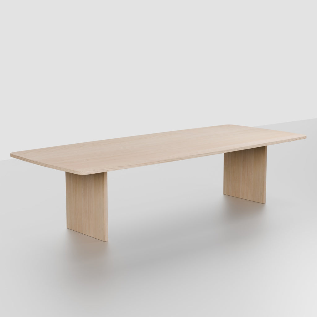 No Fuzz – Eiken Massieve Eettafel – Ton – Rechte Rand – Naturel Lak