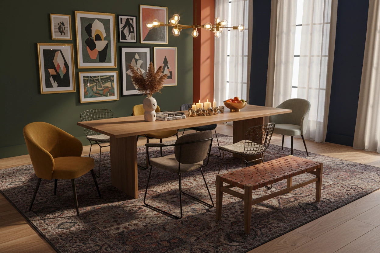 No Fuzz – Eiken Massieve Eettafel – Rechthoekig – Rechte Rand – Naturel Lak