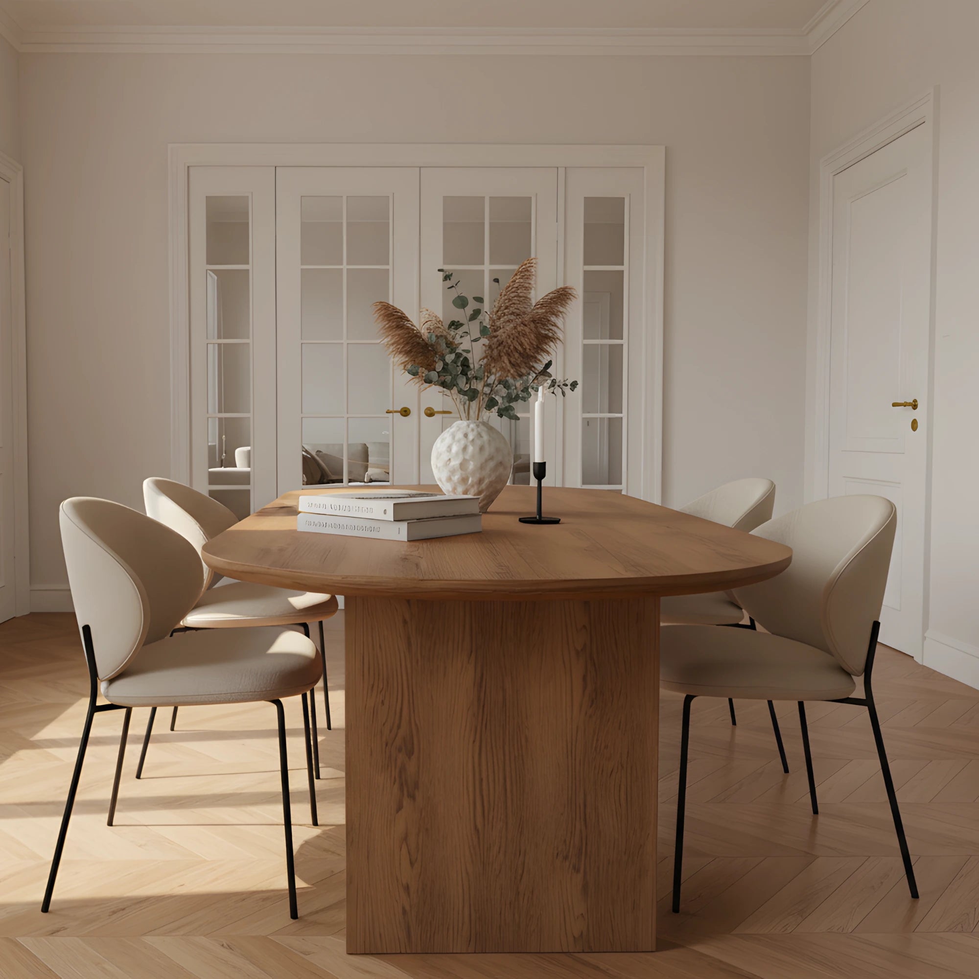 Massief eiken eettafel No Fuzz – ovaal – handgemaakt in Nederland