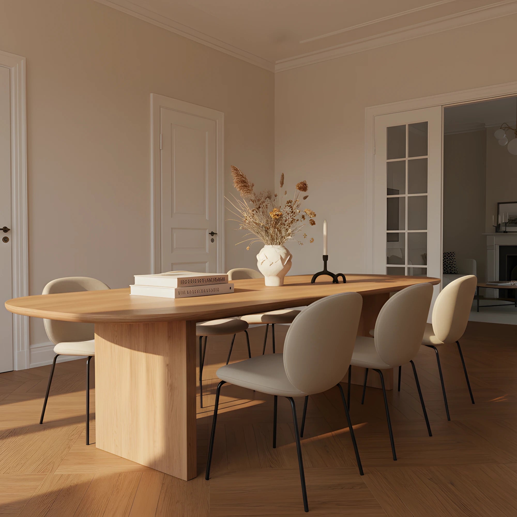 Massief eiken eettafel No Fuzz – ovaal – handgemaakt in Nederland