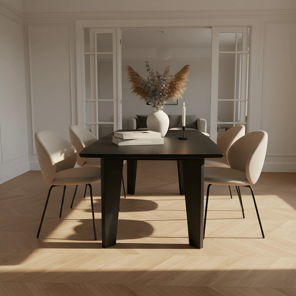 Massief eiken eettafel Lumiere – Ton – handgemaakt in Nederland