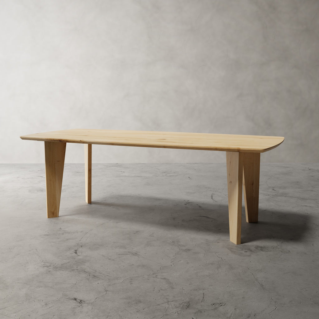 Lumière Ton massief eiken tontafel in naturel eiken, schuin van voren