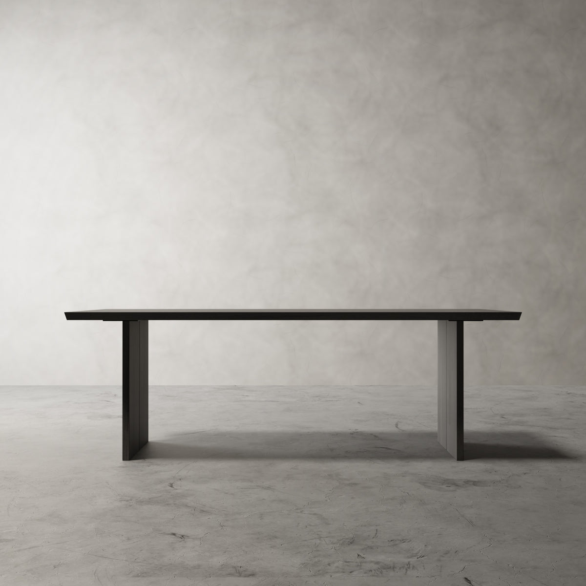 Eettafel No Fuzz Duo in zwart eiken, vooraanzicht