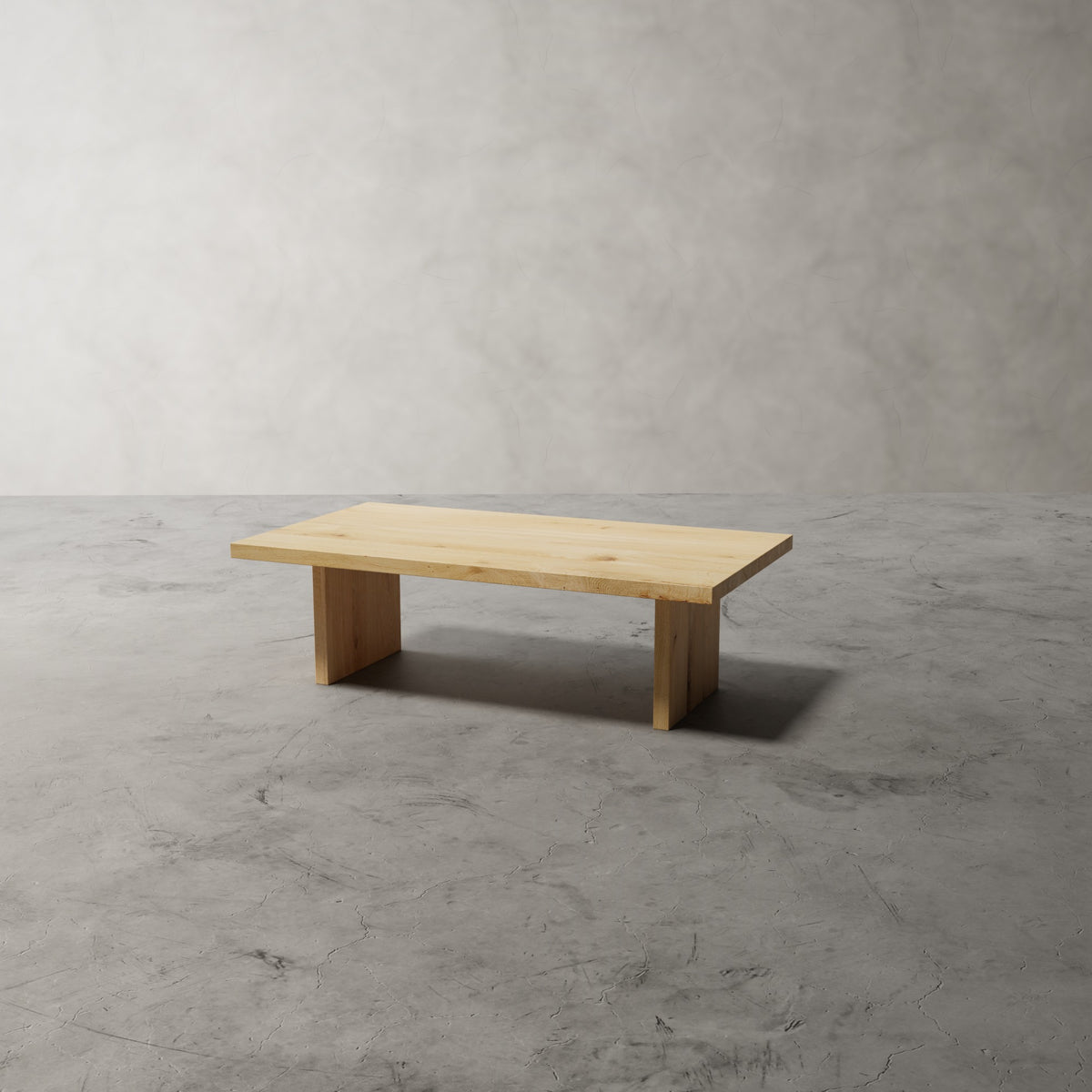 No Fuzz Salontafel massief eiken in naturel eiken, schuin van voren