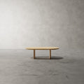 Ovale salontafel No Fuzz in naturel eiken, vooraanzicht