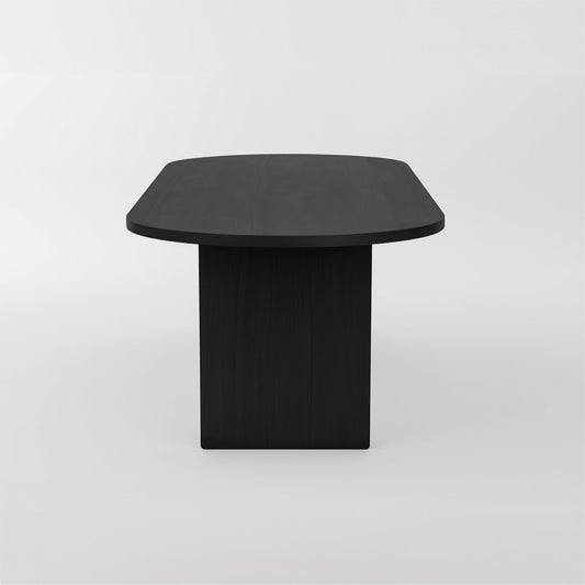 No Fuzz - Fineer - Plat Ovaal - Rechte Rand - Black