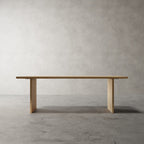 No Fuzz Rechthoek Duo – massief eiken eettafel