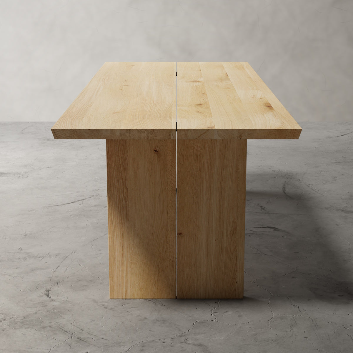 No Fuzz Rechthoek Duo – massief eiken eettafel
