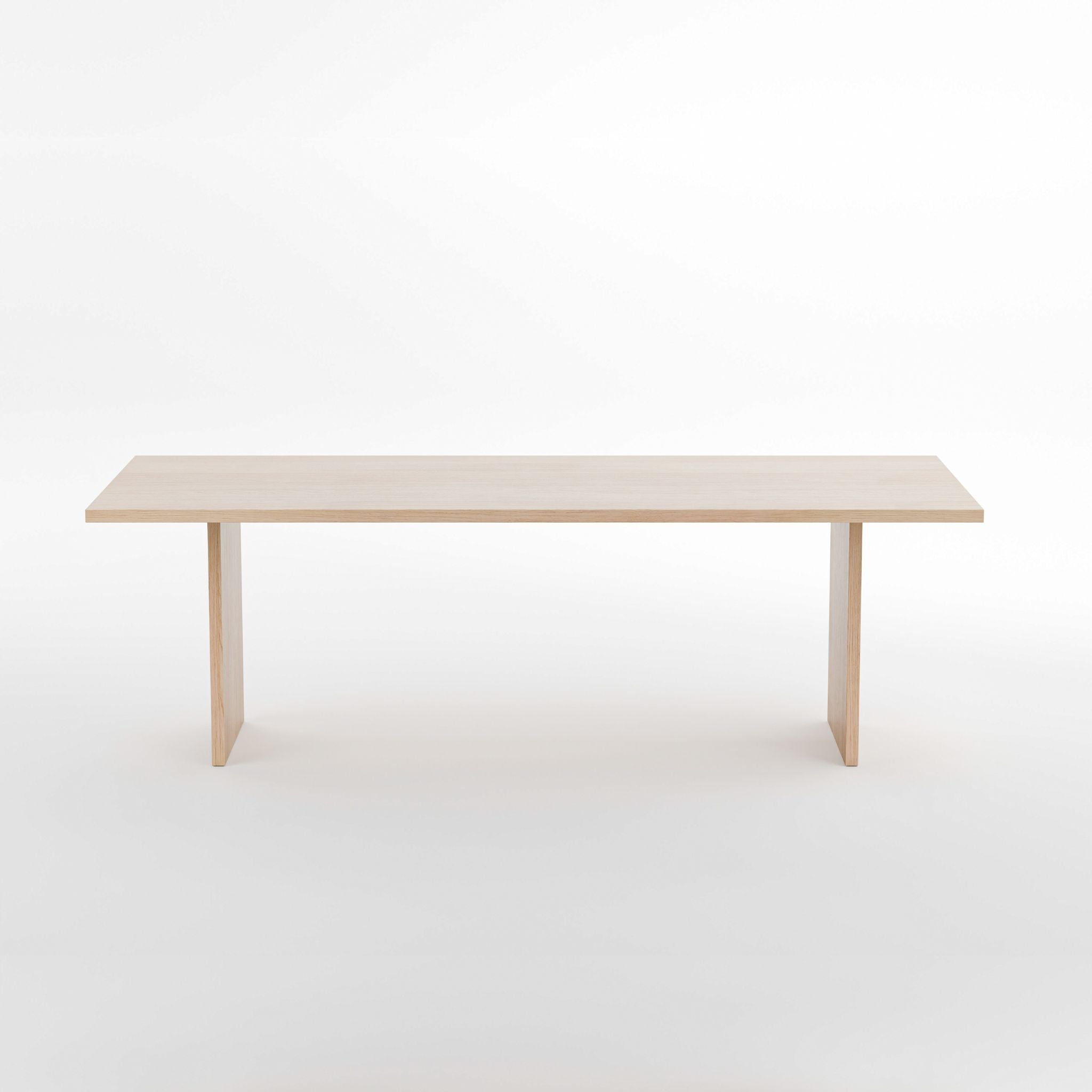 No Fuzz – Eiken Fineer Eettafel – Rechthoekig – Rechte Rand – Naturel Lak