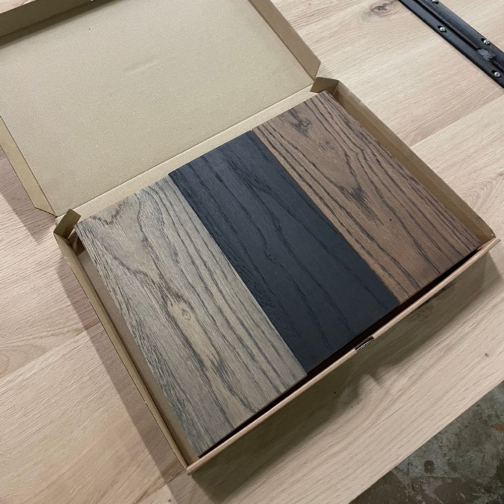 Eikenhouten kleurstalen