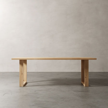 studio vikk eikenhouten u poot massief eikenhouten tafel