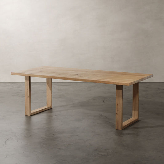 studio vikk massief eikenhouten u poot tafel op maat eettafel