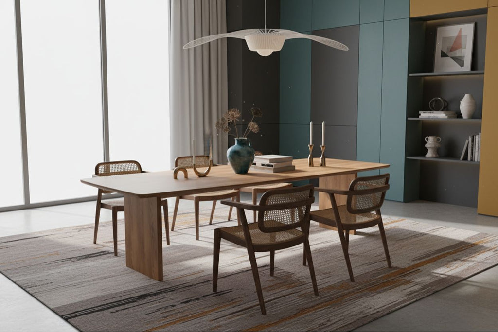 No Fuzz – Eiken Fineer Eettafel – Ton – Ronde Rand – Naturel Lak