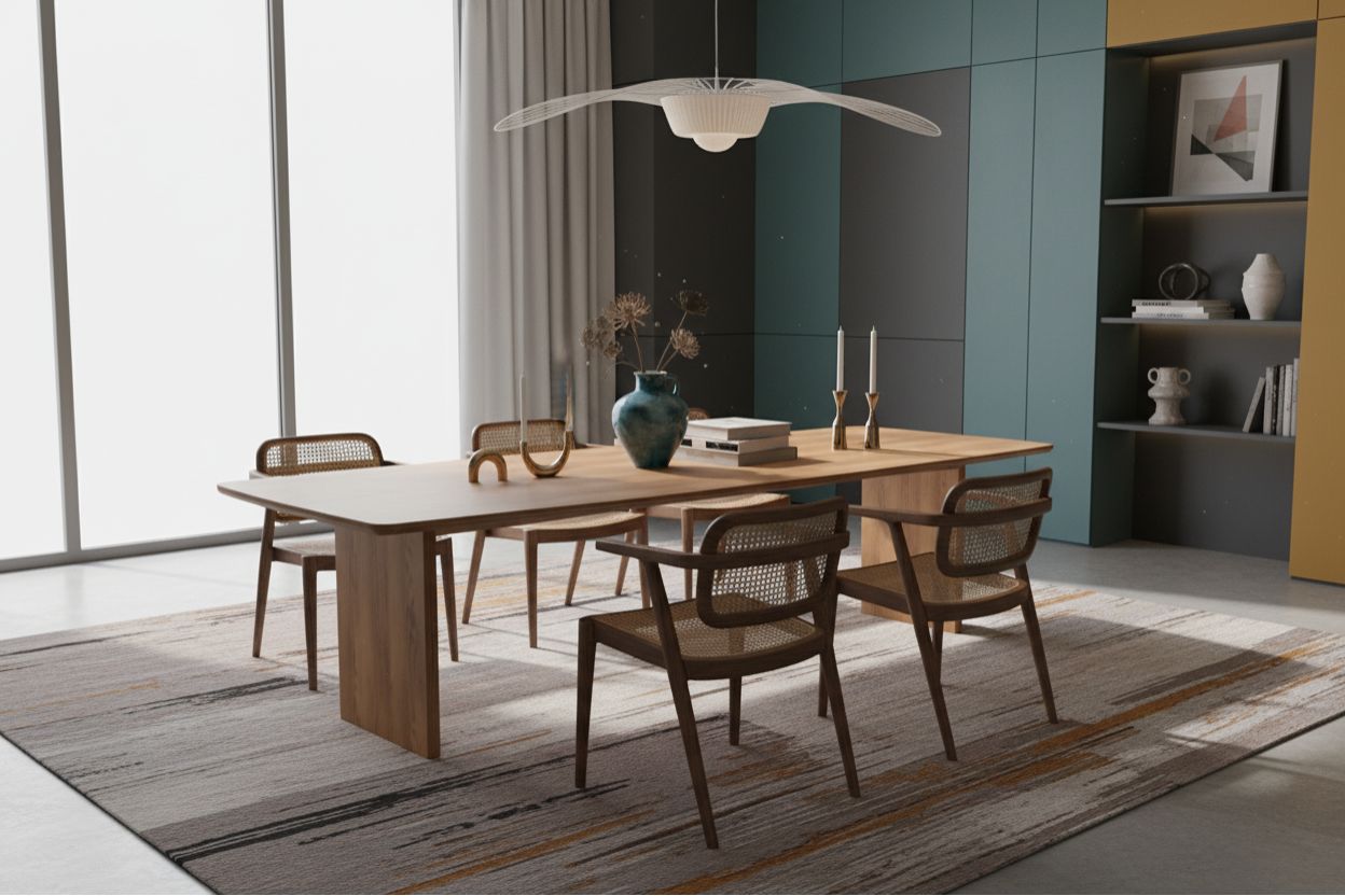 No Fuzz – Eiken Fineer Eettafel – Ton – Ronde Rand – Naturel Lak