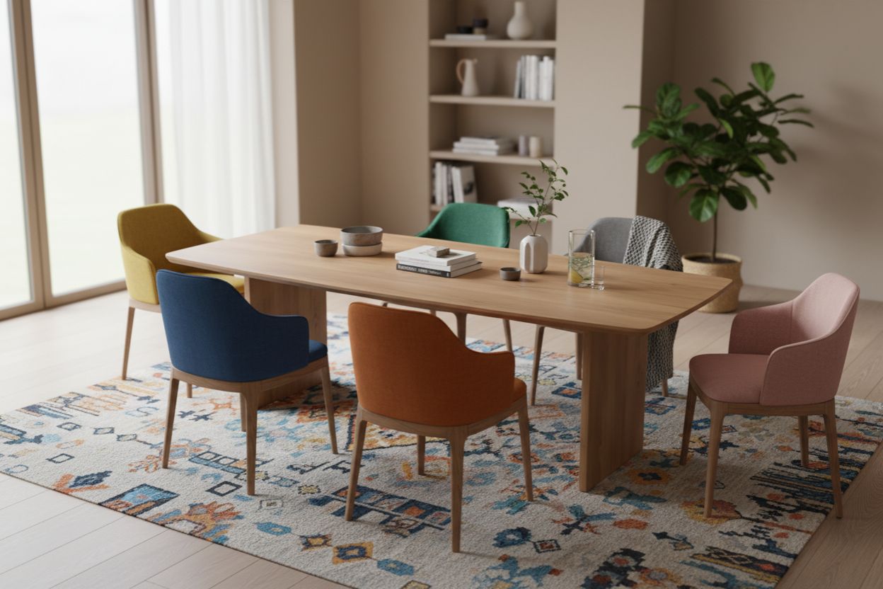 No Fuzz – Eiken Massieve Eettafel – Ton – Ronde Rand – Naturel Lak